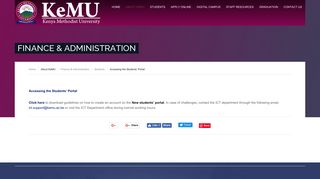 Kenya Methodist University - Accessing the Students' Portal