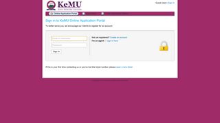 Sign in to KeMU Online Application Portal - Kenya Methodist ...