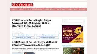 KEMU Student Portal Login - Kenya Methodist University www.kemu ...