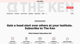 Student Subscription - The Ken