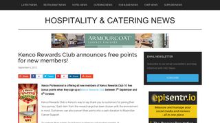 Kenco Rewards Club announces free points for new members ...