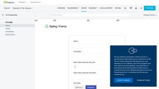 jQuery forms styling demo | Kendo UI Web framework - Demos