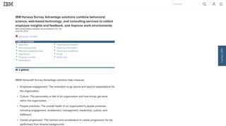 IBM Kenexa Survey Advantage solutions combine behavioral science ...