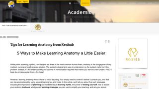 Tips for Learning Anatomy from Kenhub - University of Birmingham ...