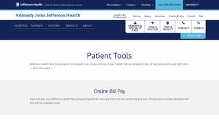 Patient Tools | Jefferson Health New Jersey - Kennedy Health