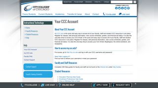 City Colleges of Chicago - Your CCC Account
