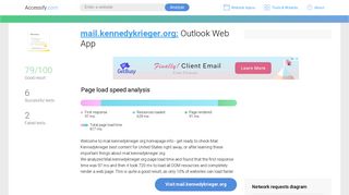 Access mail.kennedykrieger.org. Outlook Web App