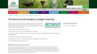 The Kennel Club Academy Judge's training