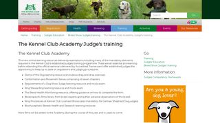 The Kennel Club Academy Judge's training