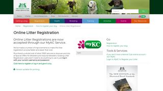 Online Litter Registration - The Kennel Club