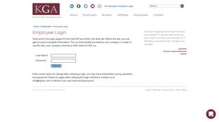 Employee Login | KGA Inc.