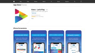 Keno - Let's Play on the App Store - iTunes - Apple