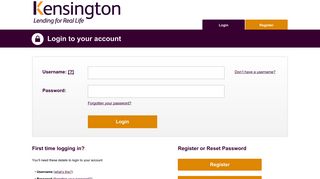 Kensington Customer Portal | Customer | Login