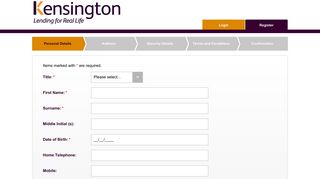 Kensington Customer Portal | Customer | Registration