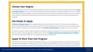Graduate Application | Kent State University