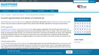 Current opportunities and details of contracts let