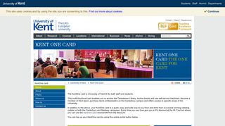 Kent One Card - University of Kent