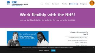 Staff bank - Kent Community Health NHS Foundation Trust