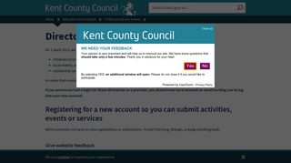 Directory login and registration - Kent County Council