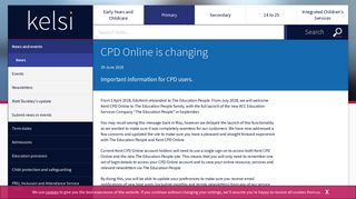 CPD Online is changing - KELSI