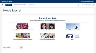 Moodle External - University of Kent