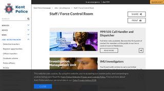 Staff / Force Control Room - Kent Police