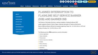Planned interruption to FlashLine Self Service Banner (SSB) and ...