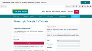 Login now to apply - Kent-Teach