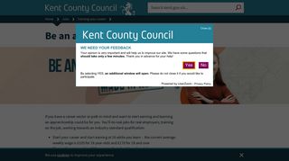 Be an apprentice - Kent County Council