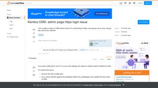 Kentico CMS: admin page https login issue - Stack Overflow