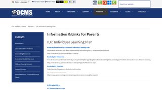 ILP: Individual Learning Plan - Oldham County Schools