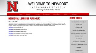 Individual Learning Plan (ILP) - Newport Independent Schools
