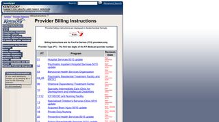 Provider Billing Instructions - KYHealth-Net