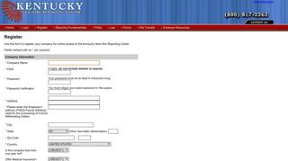 Register - Kentucky New Hire Reporting Center