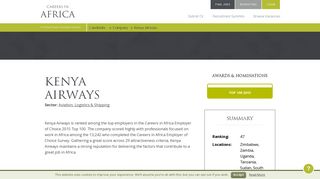 Kenya Airways - Careers in Africa