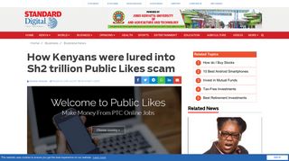 How Kenyans were lured into Sh2 trillion Public Likes scam : The ...