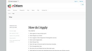 Visa - eCitizen - Gateway to All Government Services