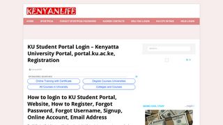 KU Student Portal Login - Kenyatta University, portal.ku.ac.ke ...