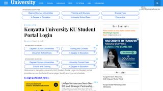Kenyatta University KU Student Portal Login > University.co.ke