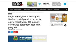 Login to Kenyatta university kU Student portal portal.ku.ac.ke for ...