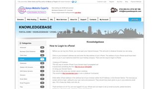 Kenya Website Experts Ltd - Knowledgebase - How to Login to cPanel