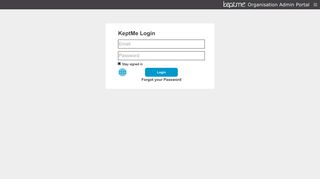 Organisation Admin Portal - KeptMe