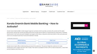 Kerala Gramin Bank Mobile Banking - How to Activate? - BankGuide ...