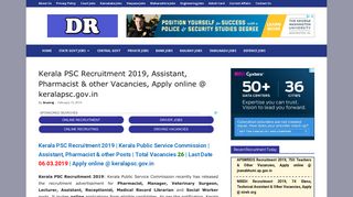 Kerala PSC Recruitment 2019, 156 Constable, LDC, Translator ...