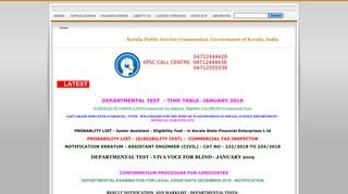 NOTIFICATIONS 2018 | Kerala Public Service Commission ...