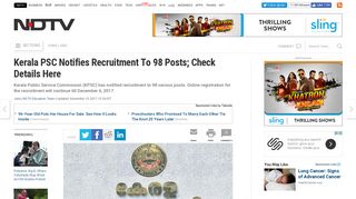 KPSC Recruitment To 98 Posts @ keralapsc.gov.in, thulasi.psc.kerala ...