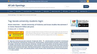 kerala university students login Archives - All Job Openings