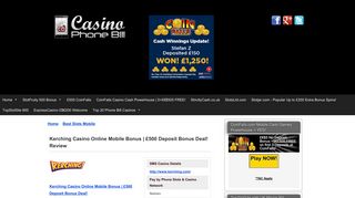 Kerching Online Casino Mobile Bonus | £500 Deposit Bonus Deal!