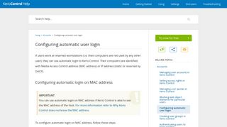 Configuring automatic user login - GFI Software
