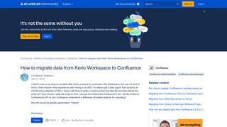 How to migrate data from Kerio Workspace to Conflu...